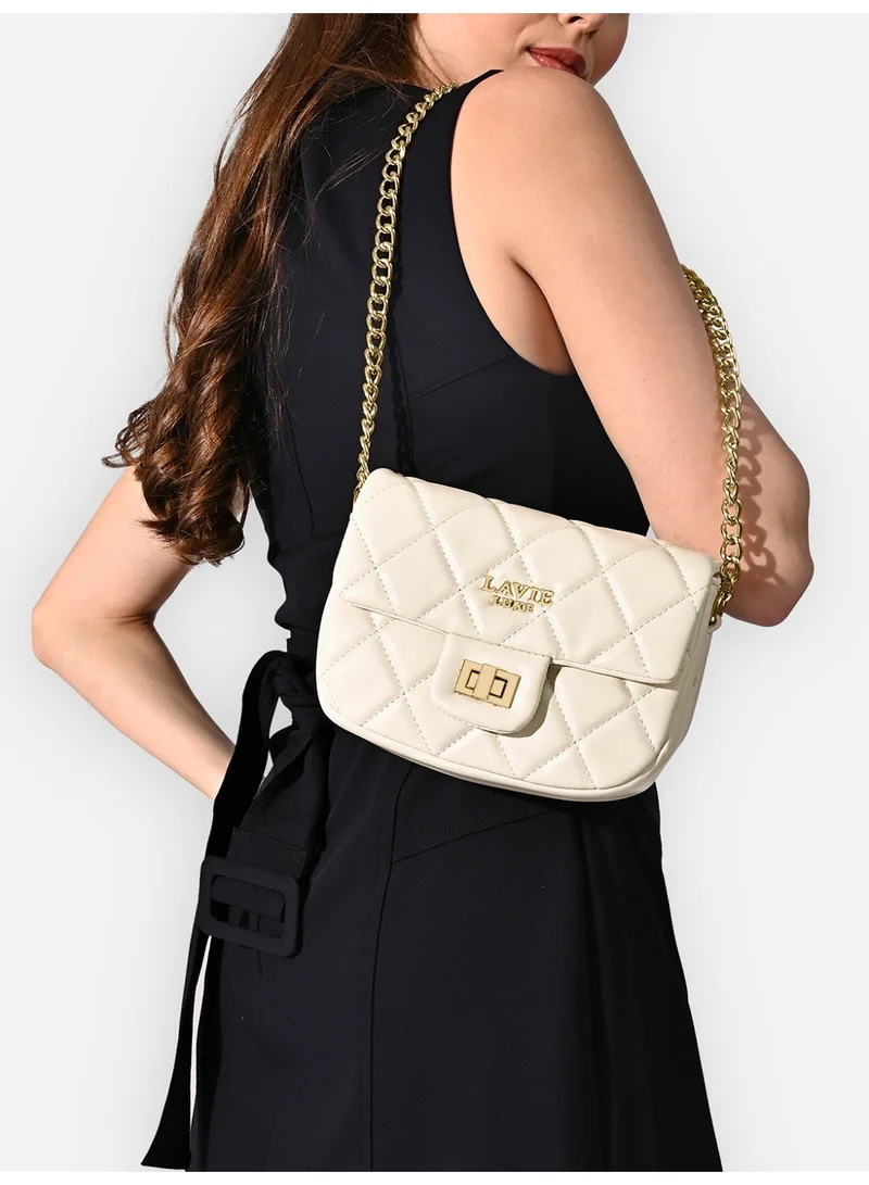 لافي حقيبة نسائية فاخرة شان  جلدية أبيض مطفي